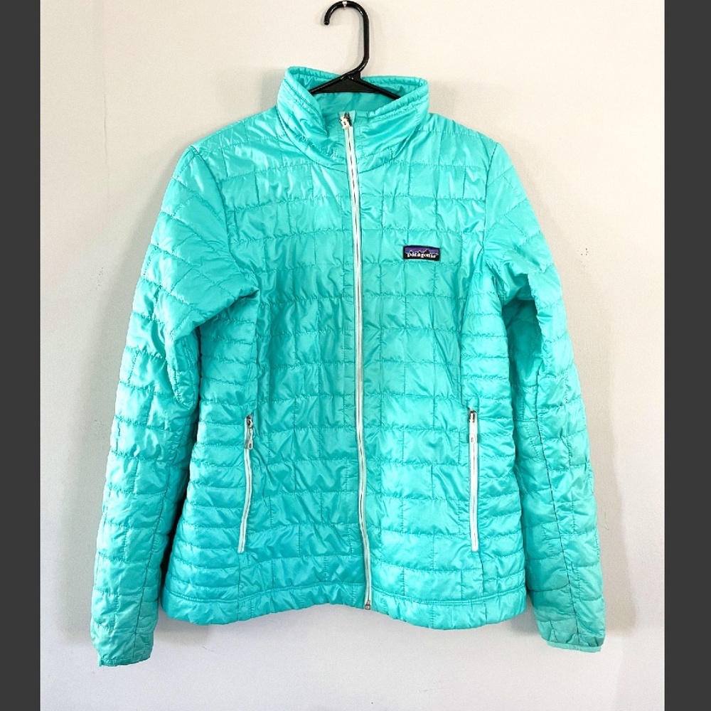 Patagonia 'NANO' Puffer Coat, Teal, Medium